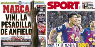 Portadas Deportivas Martes 4/11/2025 | Marca, As, Sport, Mundo Deportivo Portadas Deportivas Martes 4/11/2025