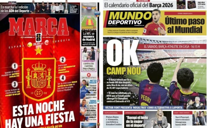 Portadas Deportivas Martes 18/11/2025 Portadas Deportivas Martes 18/11/2025