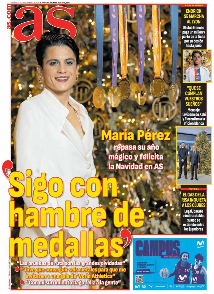 Portadas Deportivas Miércoles 24/12/2025 Portadas Deportivas Miércoles 24/12/2025