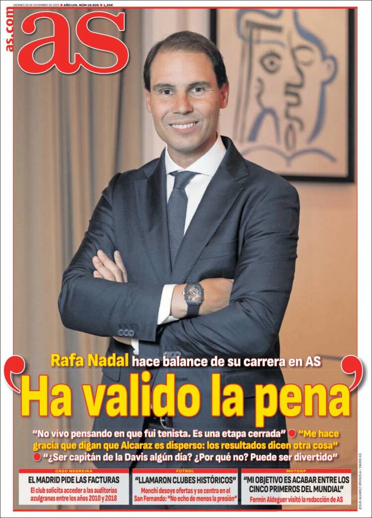 Portadas Deportivas Viernes 26/12/2025 Portadas Deportivas Viernes 26/12/2025