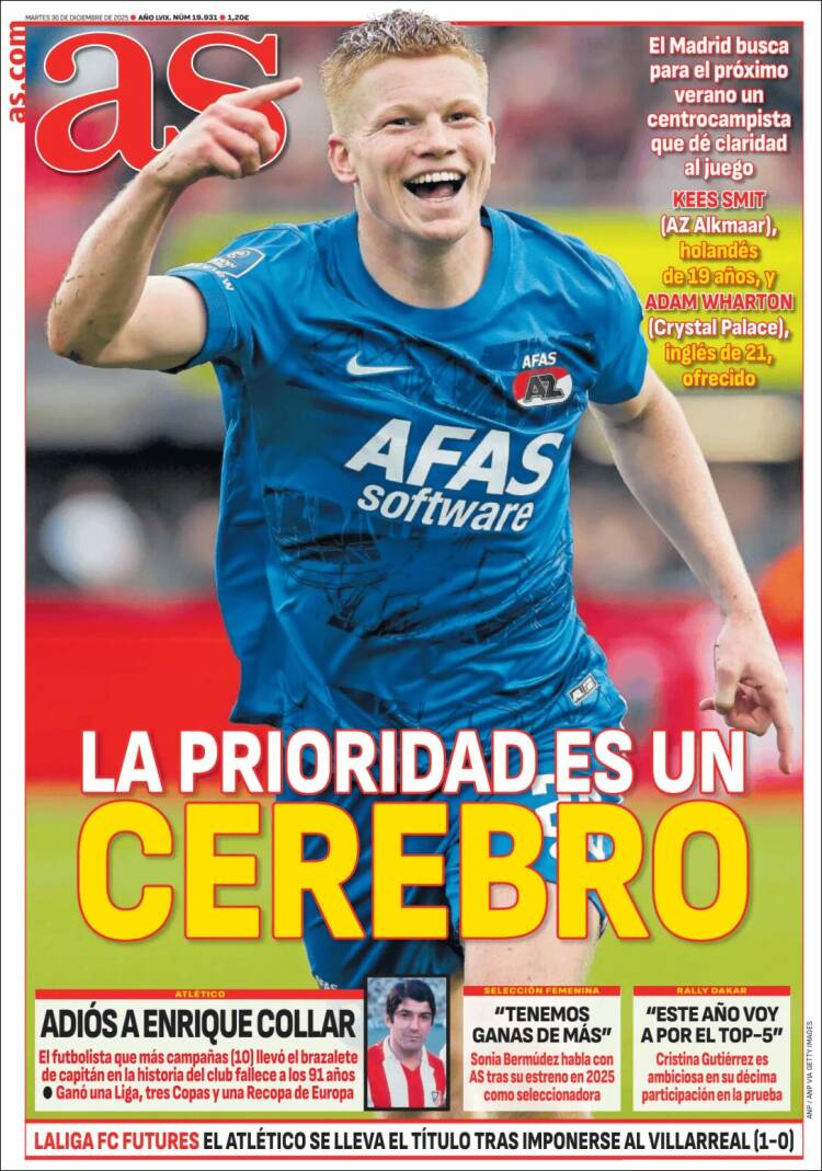 Portadas Deportivas Martes 30/12/2025