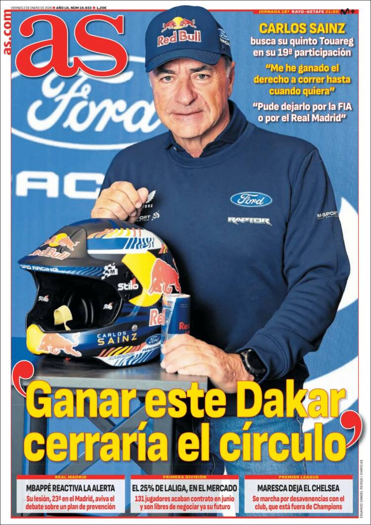 Portadas Deportivas Viernes 2/1/2026