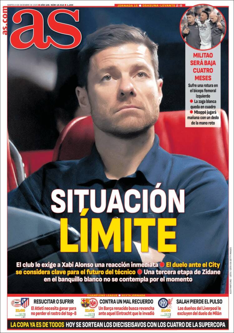 Portadas Deportivas Martes 9/12/2025