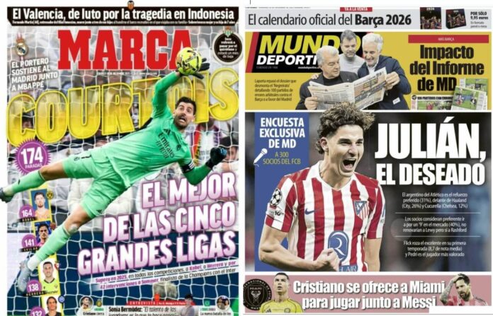 Portadas Deportivas Domingo 28/12/2025
