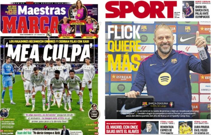 Portadas Deportivas Sábado 13/12/2025