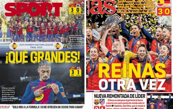 Portadas Deportivas Miércoles 3/12/2025 Portadas Deportivas Miércoles 3/12/2025