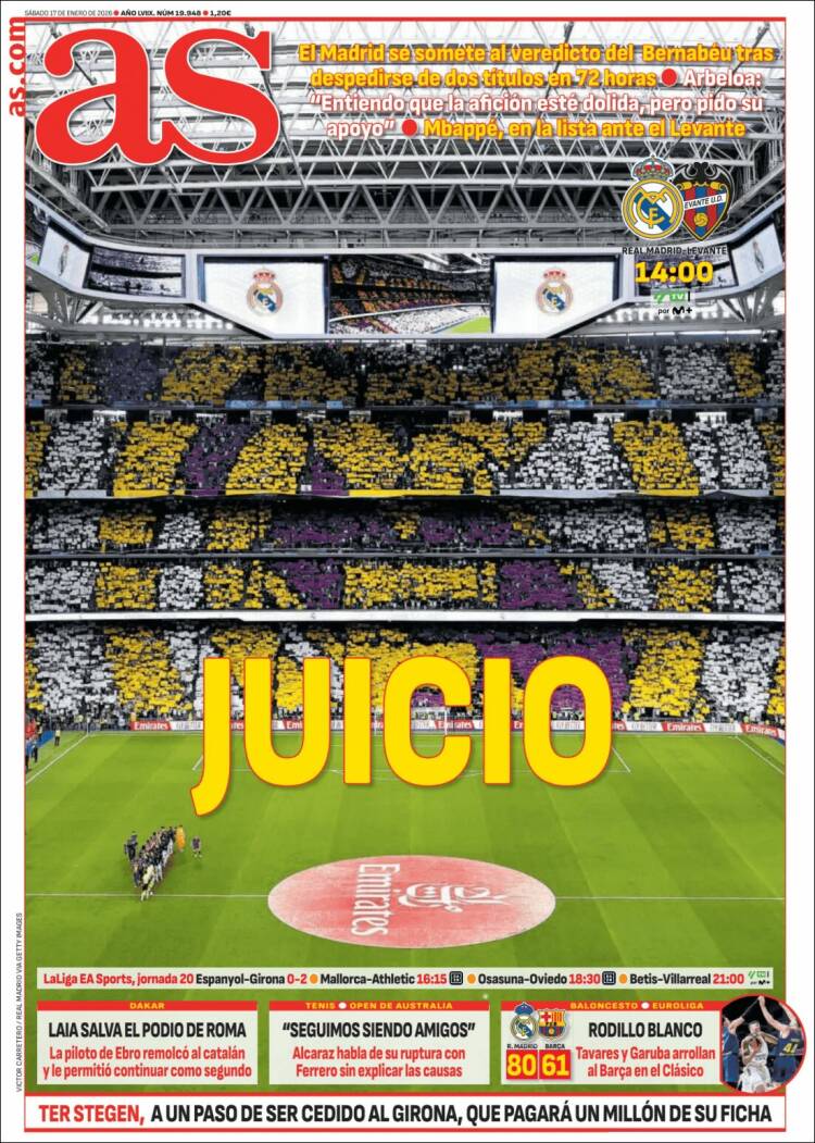 Portadas Deportivas Sábado 17/1/2026 Portadas Deportivas Sábado 17/1/2026