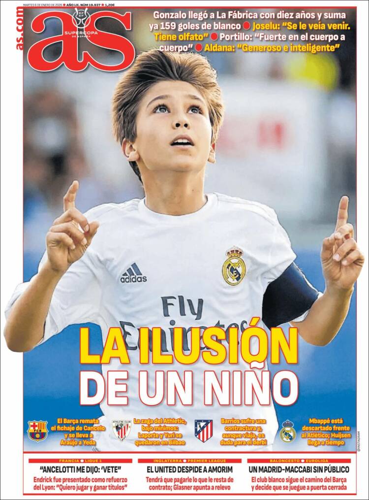 Portadas Deportivas Martes 6/1/2026