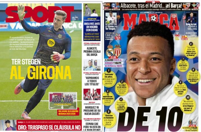 Portadas Deportivas Martes 20/1/2026 Portadas Deportivas Martes 20/1/2026