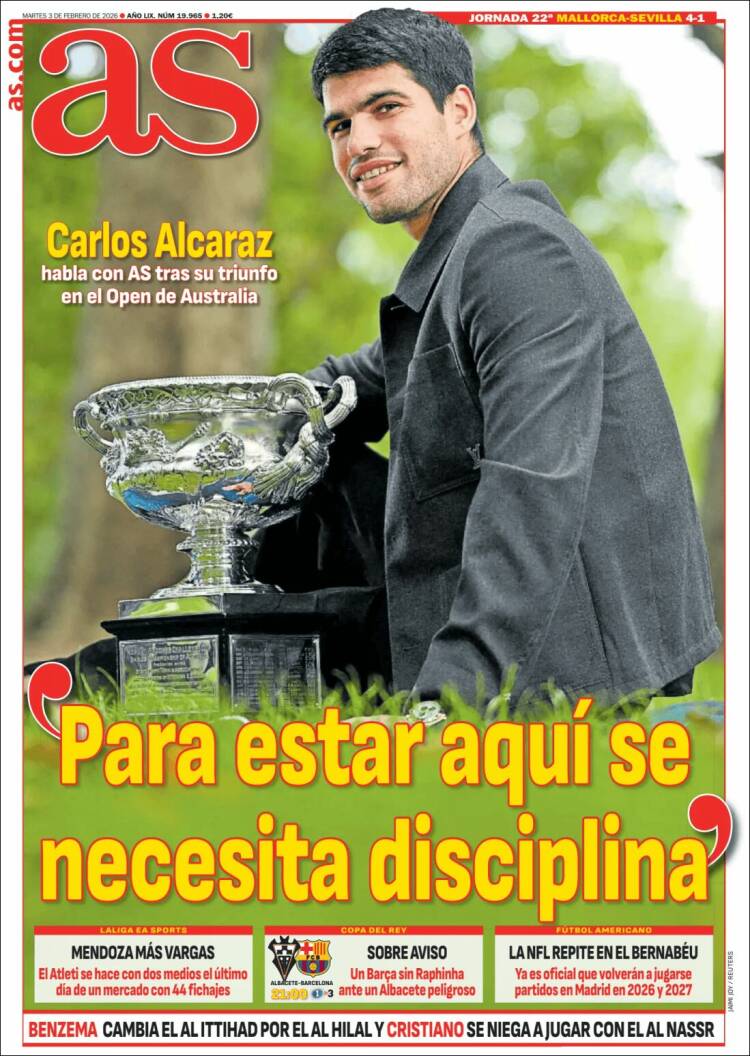Portadas Deportivas Martes 3/2/2026 
