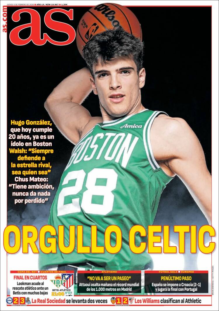 Portadas Deportivas Jueves 5/2/2026 Portadas Deportivas Jueves 5/2/2026