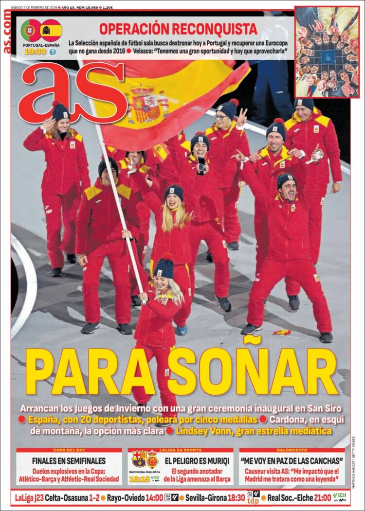 Portadas Deportivas Sábado 7/2/2026 Portadas Deportivas Sábado 7/2/2026