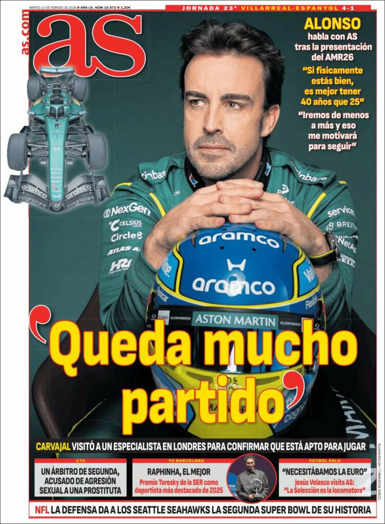 Portadas Deportivas Martes 10/2/2026