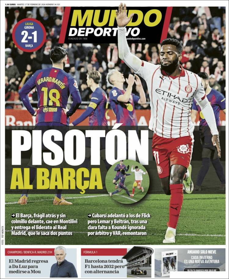 Portadas Deportivas Martes 17/2/2026