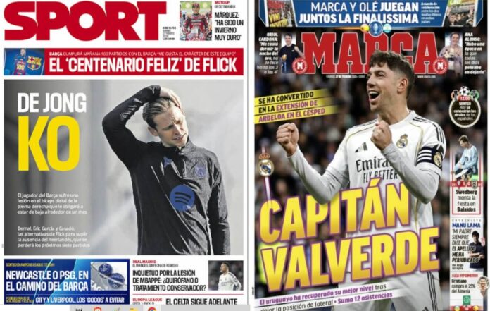 Portadas Deportivas Viernes 27/2/2026 Portadas Deportivas Viernes 27/2/2026