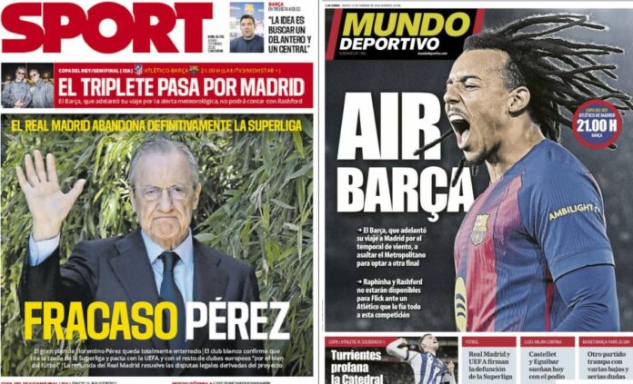 Portadas Deportivas Jueves 12/2/2026 Portadas Deportivas Jueves 12/2/2026