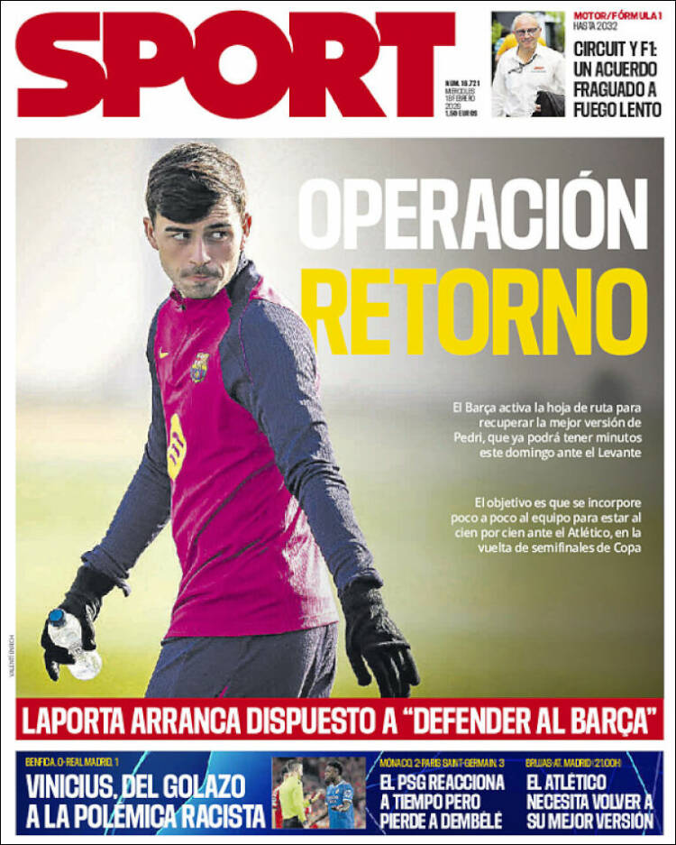 Portadas Deportivas Miércoles 18/2/2026 Portadas Deportivas Miércoles 18/2/2026