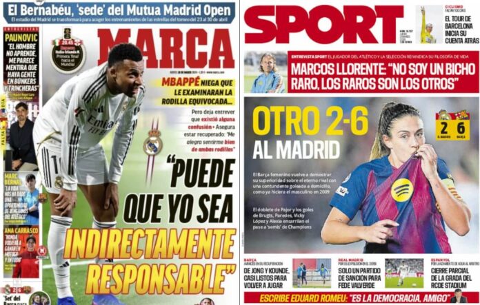 Portadas Deportivas Jueves 26/3/2026