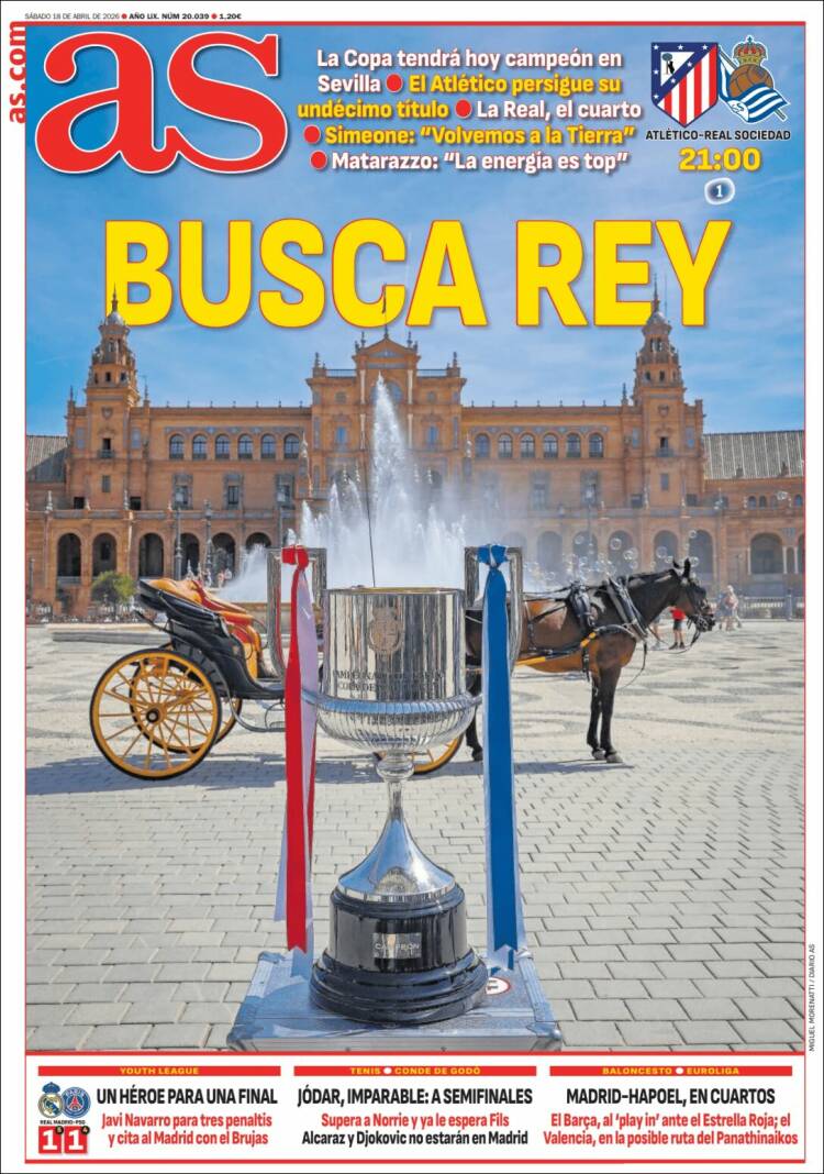 Portadas Deportivas Sábado 18/4/2026