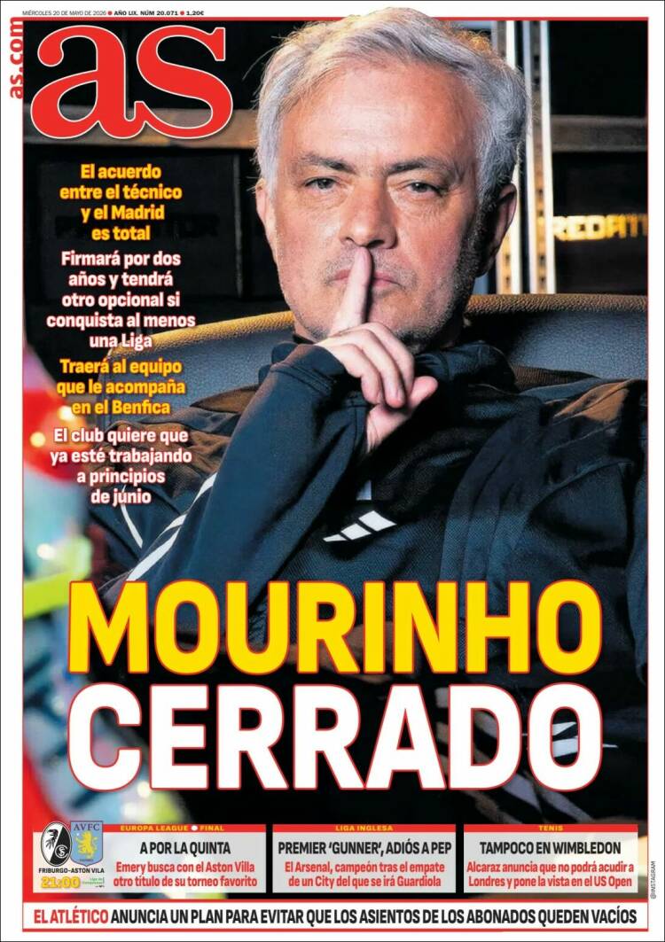 Portadas Deportivas Miércoles 20/5/2026