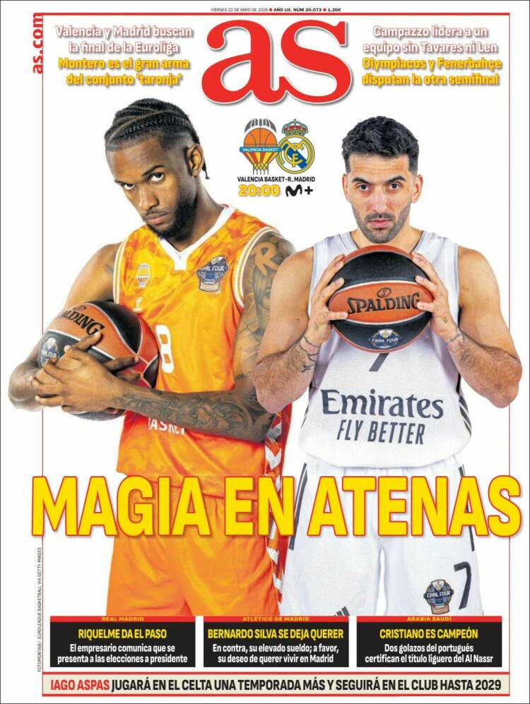 Portadas Deportivas Viernes 22/5/2026