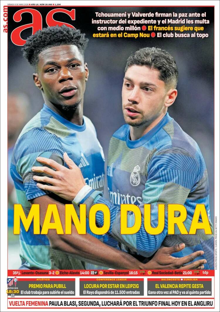 Portadas Deportivas Sábado 9/5/2026
