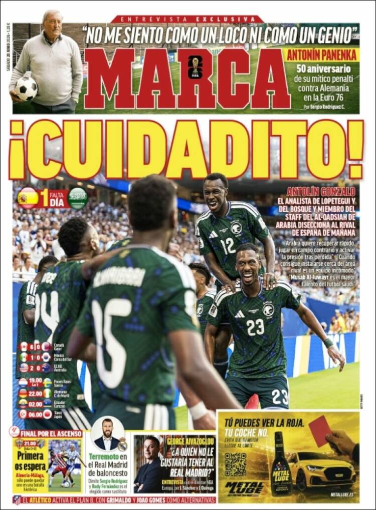Portadas Deportivas Sábado 20/6/2026