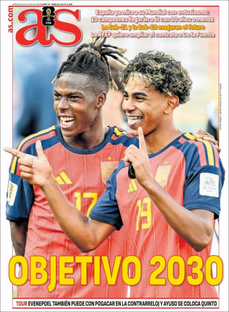 Portadas Deportivas Miércoles 22/7/2026