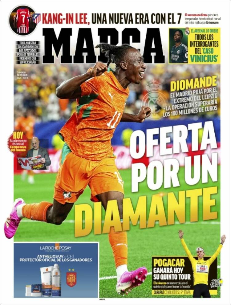 Portadas Deportivas Domingo 26/7/2026