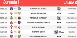 Partidos Jornada 1 Liga Española 2026-27 | Horarios y TV Partidos Jornada 1 Liga Española 2026-27 | Horarios y TV