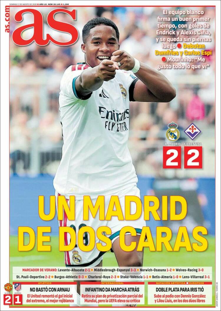 Portadas Deportivas Domingo 2/8/2026