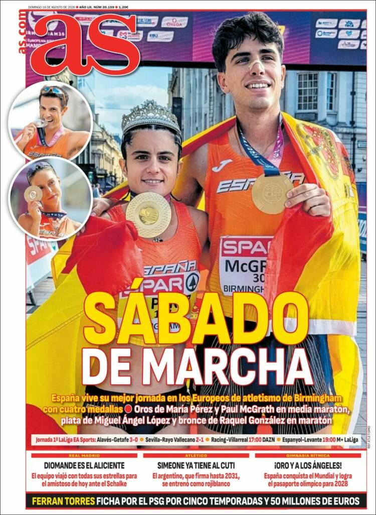 Portadas Deportivas Domingo 16/8/2026