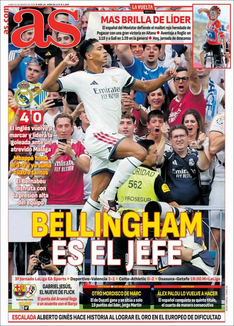 Portadas Deportivas Lunes 31/8/2026