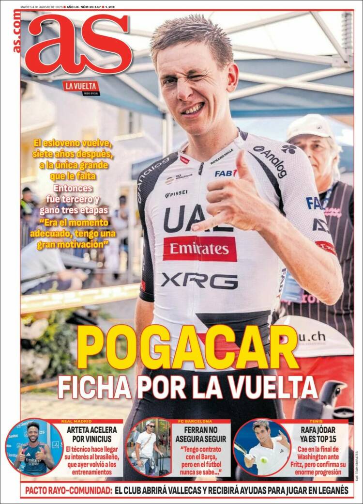Portadas Deportivas Martes 4/8/2026