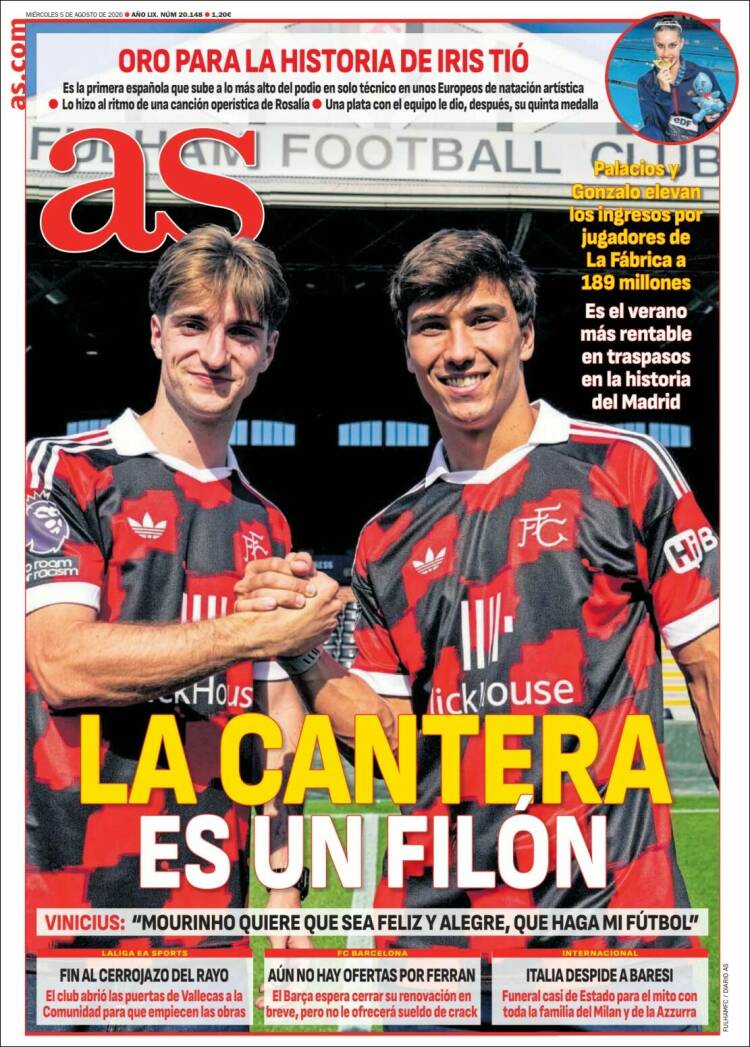 Portadas Deportivas Miércoles 5/8/2026