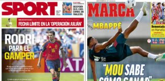 Portadas Deportivas Sábado 15/8/2026 | Marca, As, Sport, Mundo Deportivo Portadas Deportivas Sábado 15/8/2026