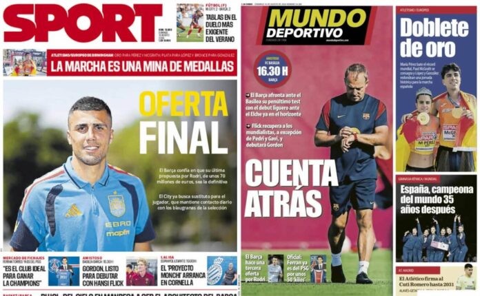 Portadas Deportivas Domingo 16/8/2026