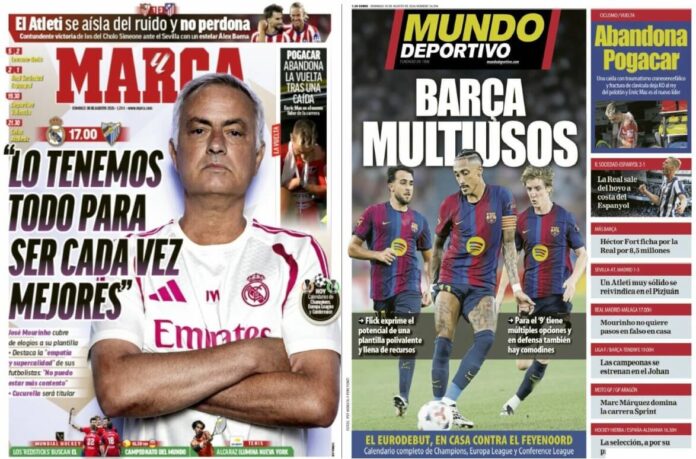 Portadas Deportivas Domingo 30/8/2026