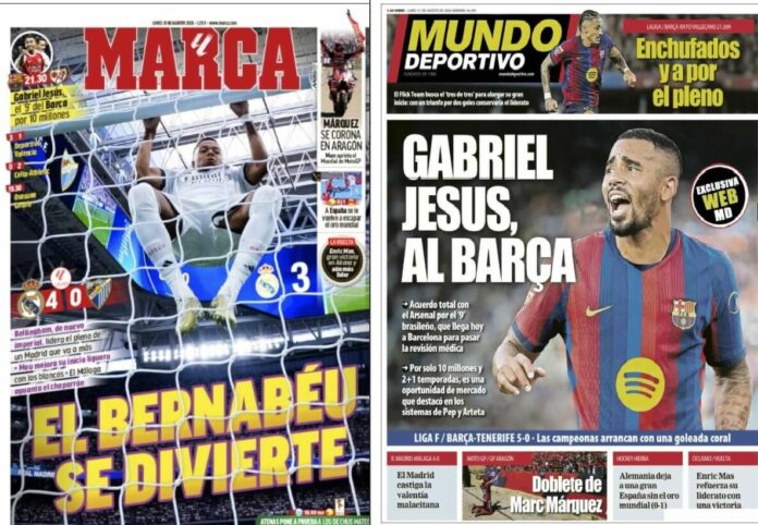 Portadas Deportivas Lunes 31/8/2026