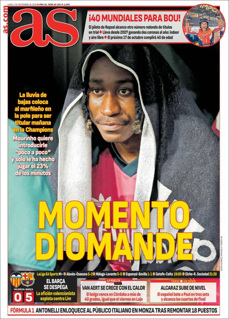 Portadas Deportivas Lunes 7/9/2026