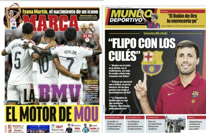 Portadas Deportivas Martes 15/9/2026