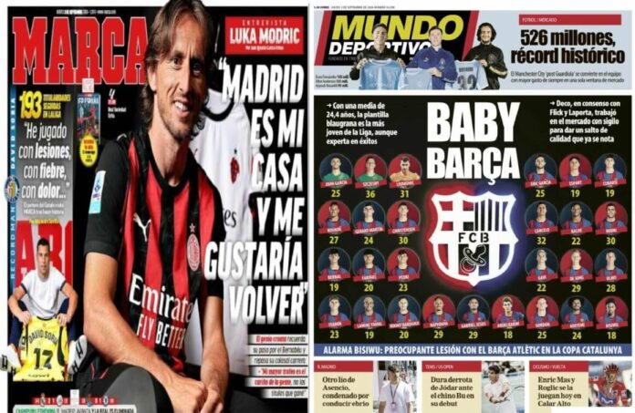 Portadas Deportivas Jueves 3/9/2026
