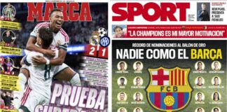 Portadas Deportivas Miércoles 9/9/2026 | Marca, As, Sport, Mundo Deportivo Portadas Deportivas Miércoles 9/9/2026
