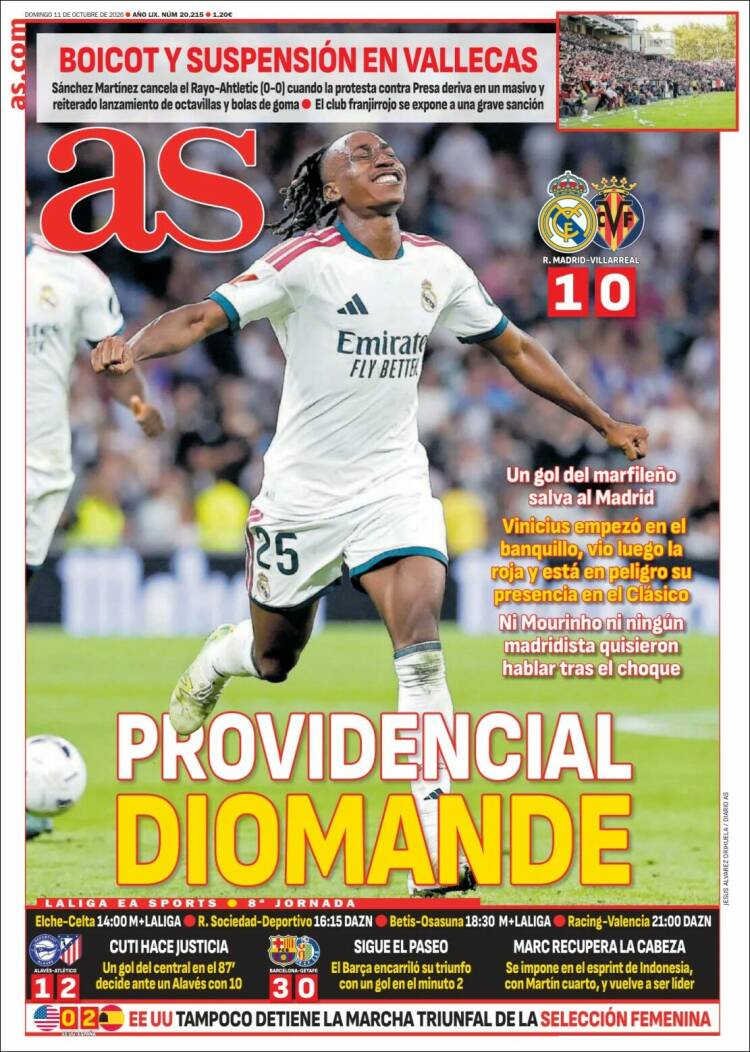 Portadas Deportivas Domingo 11/10/2026 