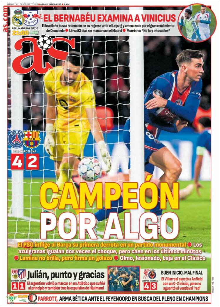 Portadas Deportivas Miércoles 21/10/2026