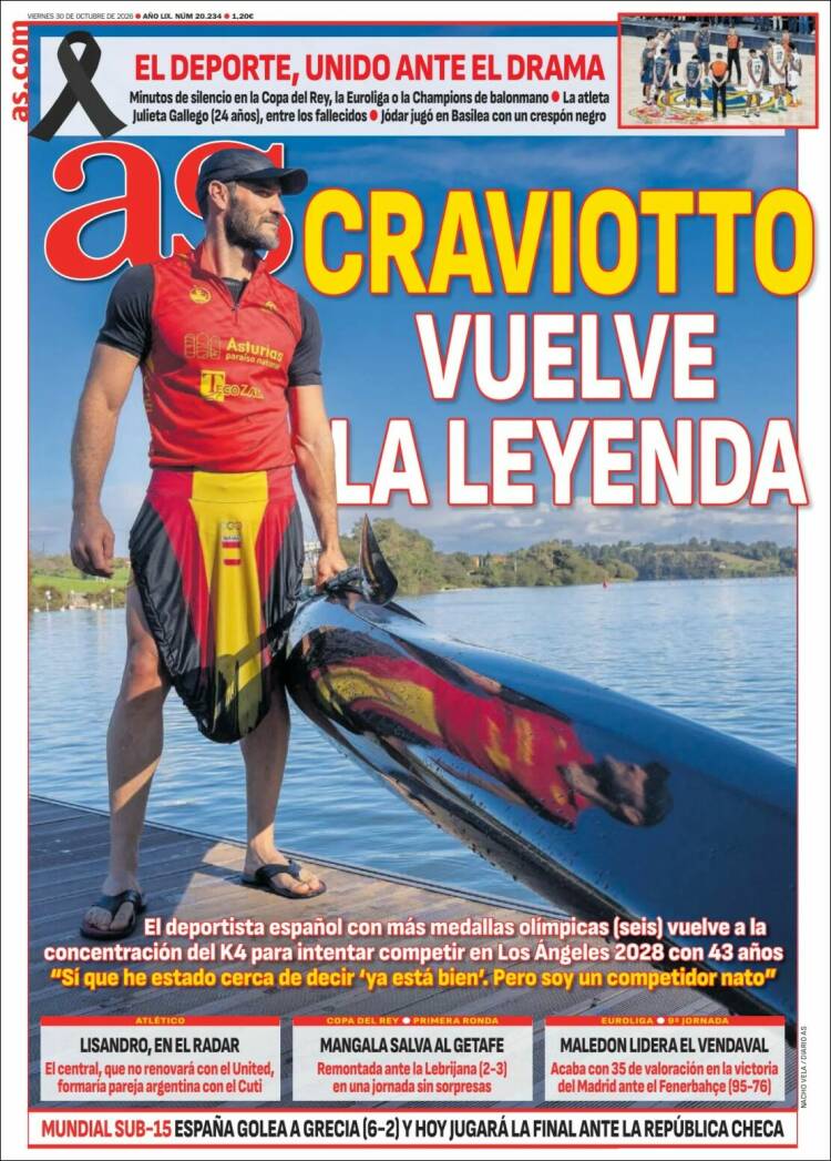 Portadas Deportivas Viernes 30/10/2026