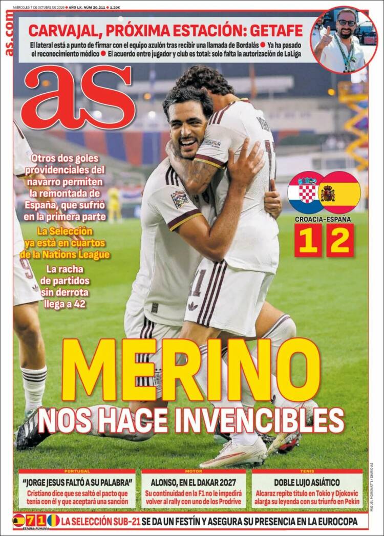 Portadas Deportivas Miércoles 7/9/2026 Portadas Deportivas Miércoles 7/9/2026