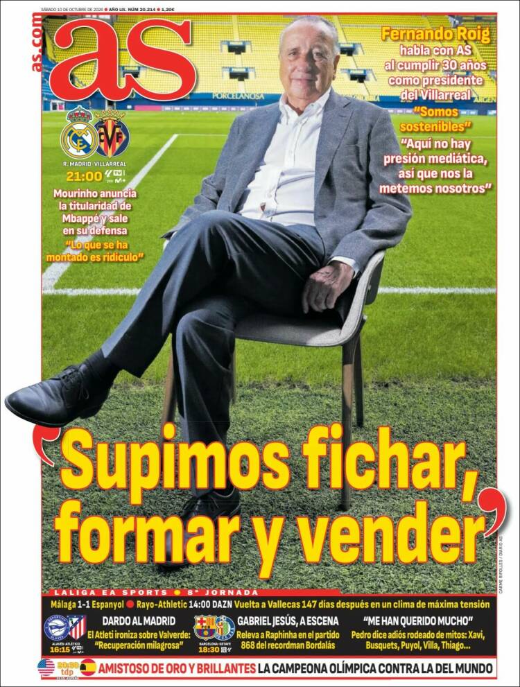 Portadas Deportivas Sábad0 10/10/2026